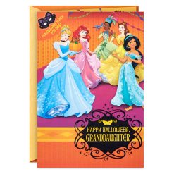 Hallmark - Disney Princess Dress Up Halloween Card for Granddaughter With Mask