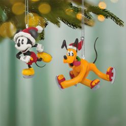 Alternative view of Hallmark - Mini Disney Mickey and Friends Gliding and Sliding Ornaments, Set of 2