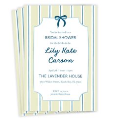 Hallmark - Preppy Stripes and Bow Flat Bridal Shower Invitation