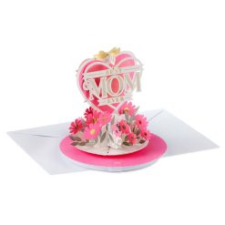 Hallmark - Best Mom Ever Hearts and Flowers Musical 3D Pop-Up Mother's Day Card With Motion
