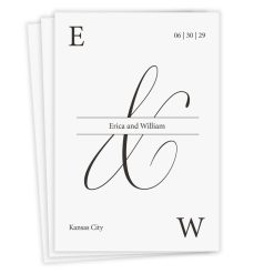 Hallmark - Monogram and Ampersand Flat Wedding Save the Date