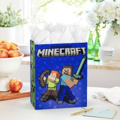 Alternative view of Hallmark - 13" Minecraft Alex and Steve on Blue Large Gift Bag