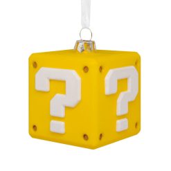 Hallmark - Nintendo Super Mario Question Block Blown Glass Hallmark - Ornament