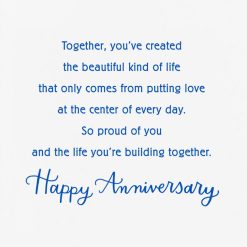 Alternative view of Hallmark - Putting Love at the Center Anniversary Card for Daughter and Son-in-Law