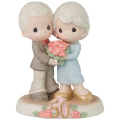 Hallmark - Precious Moments Fifty Golden Years Together Figurine, 5.1
