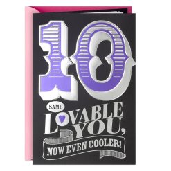 Hallmark - Same Lovable You 10th Birthday Card