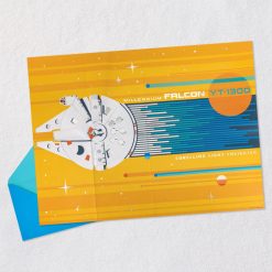 Alternative view of Hallmark - Star Wars Millennium Falcon Galactically Great Birthday Card With Fold-Out Poster