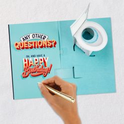 Alternative view of Hallmark - Any Other Questions Funny Pop-Up Birthday Card With Sound