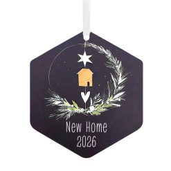 Hallmark - New Home Metal Personalized Ornament, Custom Text