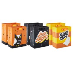 Hallmark - 6.5" Halloween Fun 6-Pack Assorted Small Gift Bag Bundle