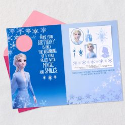 Alternative view of Hallmark - Disney Frozen 2 Elsa Magical Journey Birthday Card With Temporary Tattoos