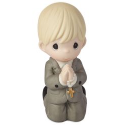 Alternative view of Hallmark - Precious Moments First Communion Kneeling Boy Mini Figurine, 4