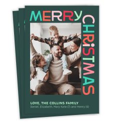 Hallmark - Bold Festive Fun Flat Christmas Photo Card