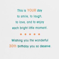 Alternative view of Hallmark - Enjoy Every Moment 30th Birthday Card