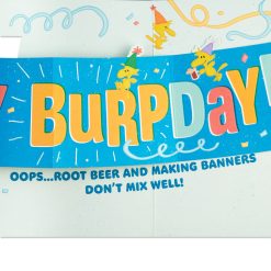 Alternative view of Hallmark - Peanuts Snoopy and Woodstock Burpday Banner Funny Birthday Card