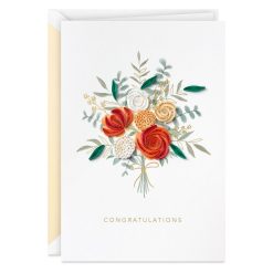 Hallmark - All the Best Bouquet Quilled Paper Handmade Wedding Card