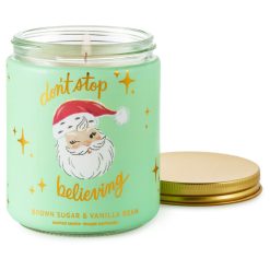 Alternative view of Hallmark - Don't Stop Believing Brown Sugar and Vanilla Bean Scented Jar Candle, 7 oz.