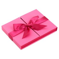 Hallmark - 4.5" Pink Gift Card Holder Box With Pink Satin Bow