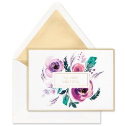 Alternative view of Hallmark - Purple Flowers Blank Thank-You Notes, Box of 8