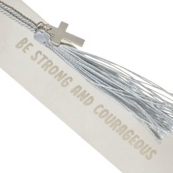 Alternative view of Hallmark - Be Strong and Courageous Metal Bookmark With Cross Charm