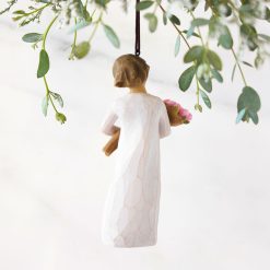 Alternative view of Hallmark - Willow Tree Bright Hope Girl With Bouquet Ornament, 4