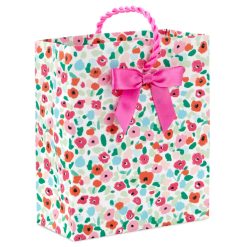 Hallmark - 4.6" Bright Floral Gift Card Holder Mini Bag