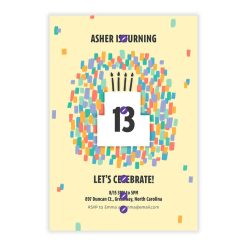 Alternative view of Hallmark - Custom Age Confetti Cake Flat Birthday Invitation