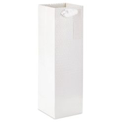 Hallmark - 13" Embossed Silver Rings Wine Gift Bag