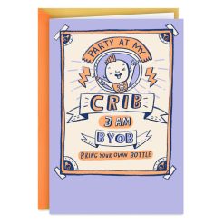 Hallmark - Party at My Crib Funny New Baby Card