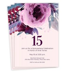 Hallmark - Beautiful Blooms Milestone Party Invitation