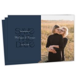 Hallmark - Blue Elegant and Simple Flat Wedding Save the Date