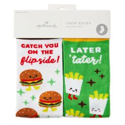 Alternative view of Hallmark - Burger and Fries Better Together Funny Crew Socks
