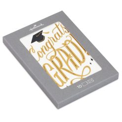 Hallmark - Embellished Congrats Blank Graduation Notes, Pack of 10