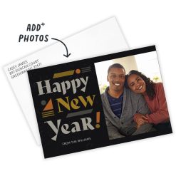 Alternative view of Hallmark - Bold Shapes Flat New Year Photo Card