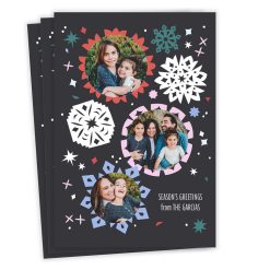 Hallmark - Bright Paper Snowflakes Flat Holiday Photo Card