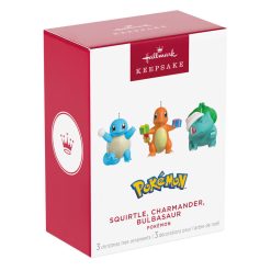 Alternative view of Hallmark - Mini Pokémon Squirtle, Charmander, Bulbasaur Ornaments, Set of 3