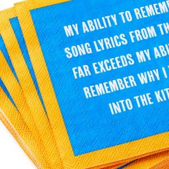 Alternative view of Hallmark - Drinks on Me Song Lyrics Funny Party Napkins, Pack of 20