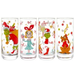 Hallmark - Dr. Seuss's How the Grinch Stole Christmas! Drinking Glasses, Set of 4