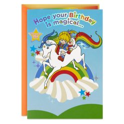 Hallmark - Rainbow Brite Hope It's Magical Birthday Coloring Card for Kids With Stickers