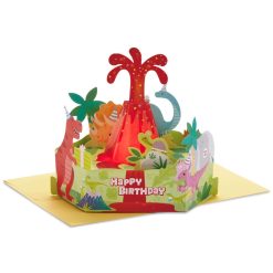 Hallmark - Dinosaurs Musical 3D Pop-Up Birthday Card With Light