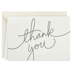 Alternative view of Hallmark - Black Script on Ivory Blank Thank You Notes, Pack of 40