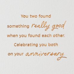 Alternative view of Hallmark - Wonderful to See You So Happy Anniversary Card for Daughter and Spouse