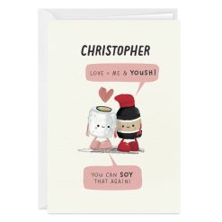 Hallmark - Soy Sauce and Sushi Custom Romantic Love Card