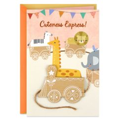 Hallmark - Cuteness Express New Baby Girl Card