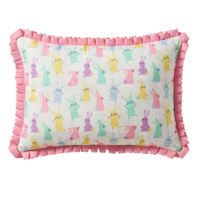 Hallmark - Pastel Bunnies Reversible Pillow, 14x20 - Image 3