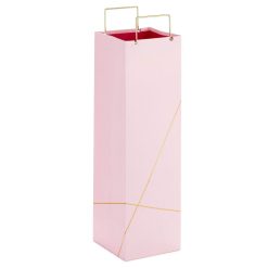 Alternative view of Hallmark - 13" Gold Lines on Light Pink Wine Gift Bag