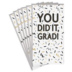 Hallmark - You Did It Money Holder Graduation Cards, Pack of 6