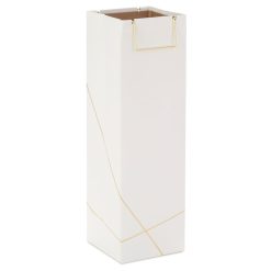 Hallmark - 13" Gold Lines on Black Wine Gift Bag