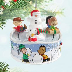 Alternative view of Hallmark - The Peanuts Gang Let's Go Sledding! Musical Ornament With Light and Motion