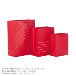 Alternative view of Hallmark - Red Assorted Sizes 6-Pack Gift Bags